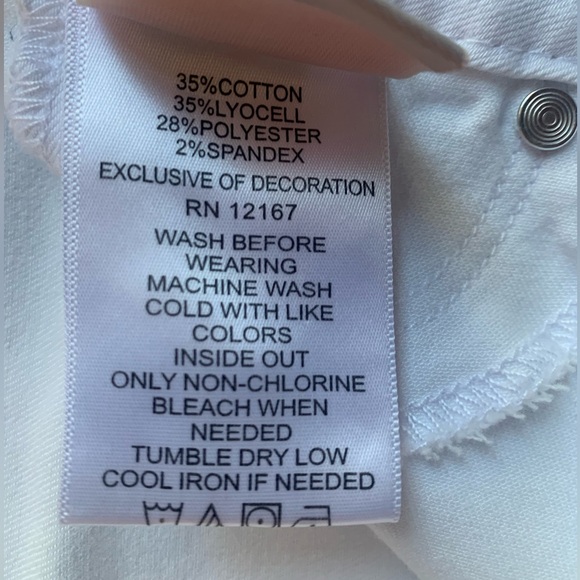 VGUC LAURIE FELT LOS ANGELES SILKY FLARE WHITE STRETCH JEANS IN SIZE M/US SIZE 8 - Picture 15 of 15